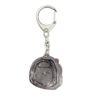 Bichon havanais porte-clés en argent massif Art-Dog