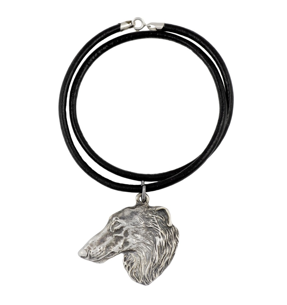 Chart rosyjski borzoj naszyjnik posrebrzany Art-Dog