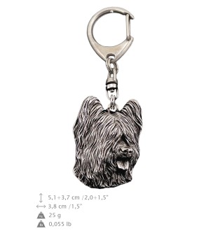 Owczarek francuski Briard brelok posrebrzany Art-Dog