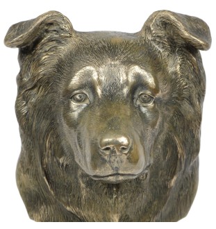 Border Collie głowa na kamieniu Art-Dog