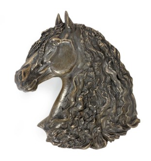 Koń fryzyjski koń z brązu wiszący na ścianę Art-Dog