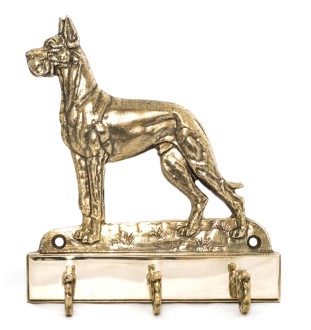 Dog niemiecki I wieszak z mosiądzu Art-Dog