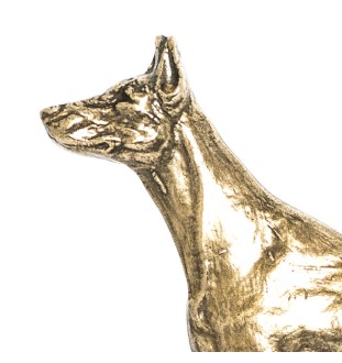 Doberman wieszak z mosiądzu Art-Dog